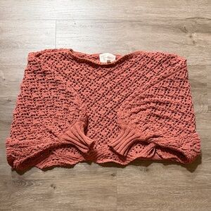 Cute Crochet knit sweater - Rust